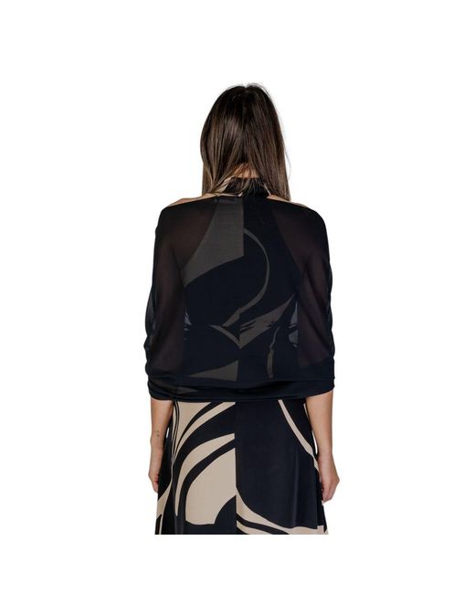 Rinascimento Black Polyester Scarf