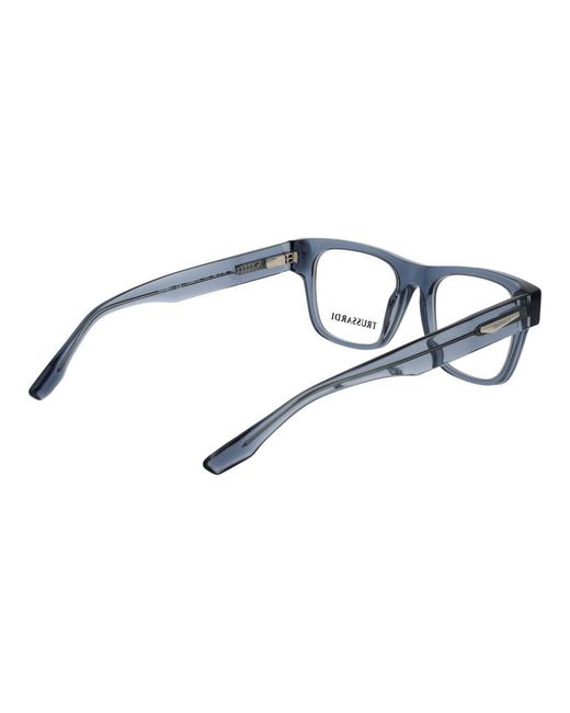 Trussardi Blue Gray Acetate Glasses (frames) for men