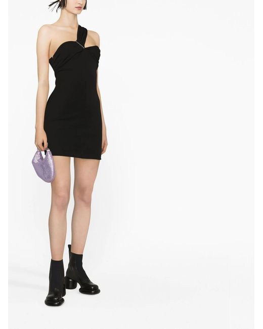 1017 ALYX 9SM Black One-Shoulder Minidress