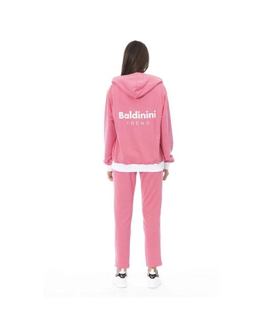 Baldinini Pink Multicolor Cotton Sweater