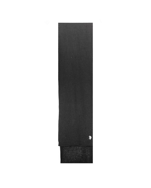 U.S. POLO ASSN. Black Wool Scarf for men