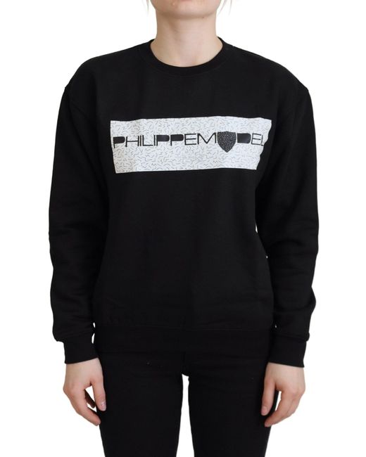 Philippe Model Black Chic Printed Cotton Sweater