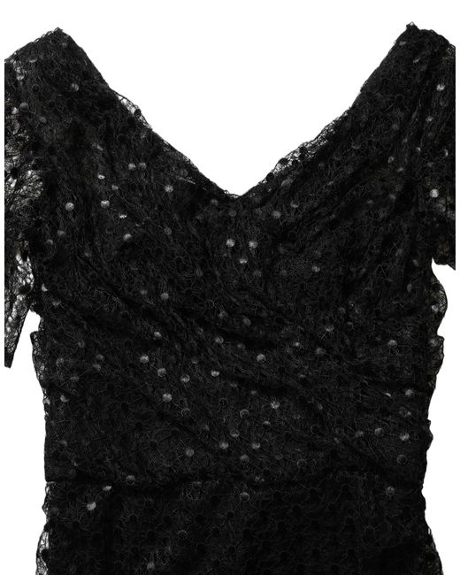 Dolce & Gabbana Black Sequinned Mermaid Evening Gown Dress