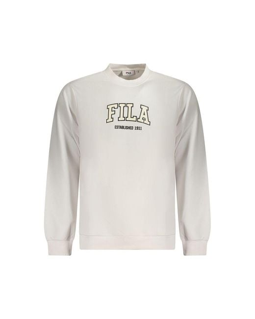 Fila Gray Bianco Cotton Men's Sweatshirt for men