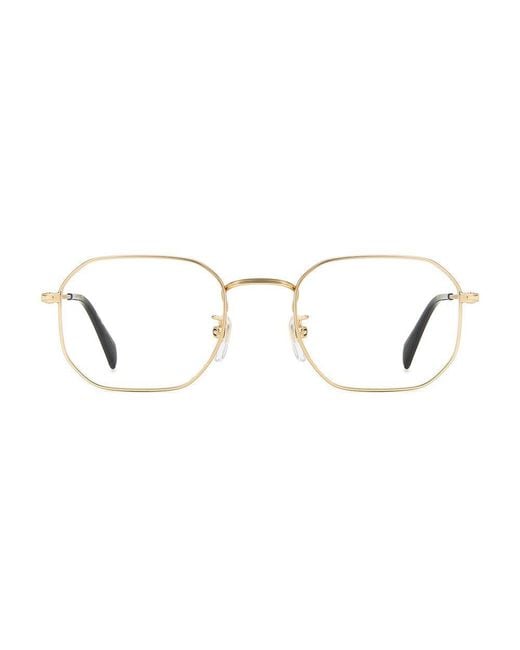 David Beckham Metallic Gold Metal Glasses (frames) for men