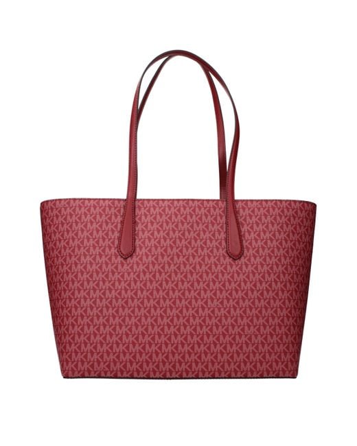Michael Kors Red Fabric Shoulder Bag