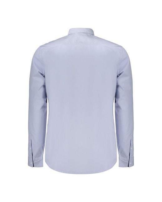 Guess Blue Azzurro Cotton Men Shirt for men