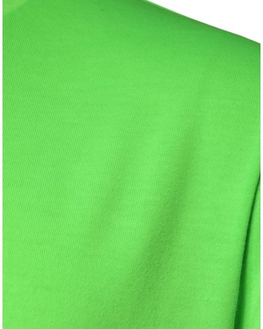 Dolce & Gabbana Green Logo Round Neck Short Sleeves T-Shirt for men