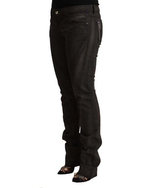 CoSTUME NATIONAL Black Cotton Mid Waist Skinny Pants