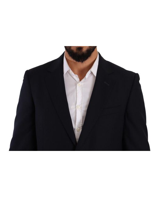 Domenico Tagliente Black Polyester Single Breasted Formal Suit for men
