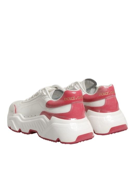 Dolce & Gabbana Multicolor White Pink Daymaster Low Top Sneakers Shoes