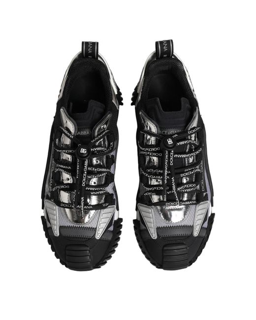 Dolce & Gabbana Black Multicolor Low Top Ns1 Men Sneakers Shoes for men