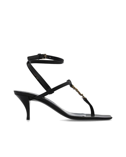 Saint Laurent Black Cassandra Heeled Sandals for men