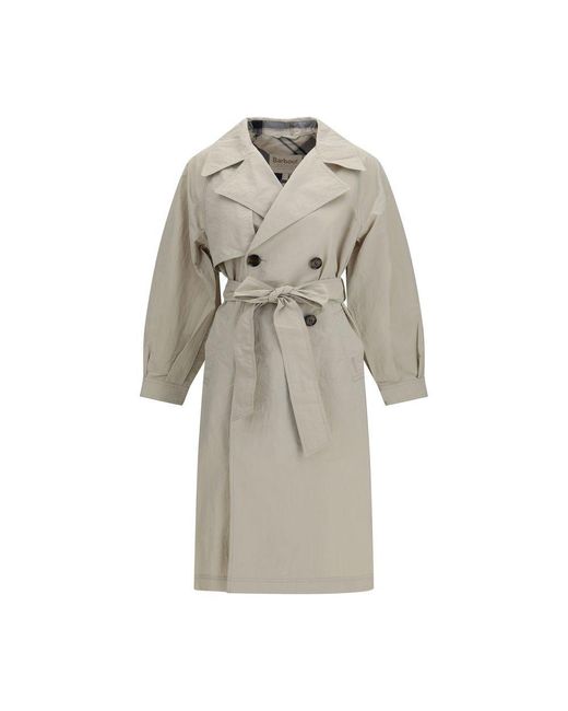 Barbour Natural Beige Polyamide Trench Coat