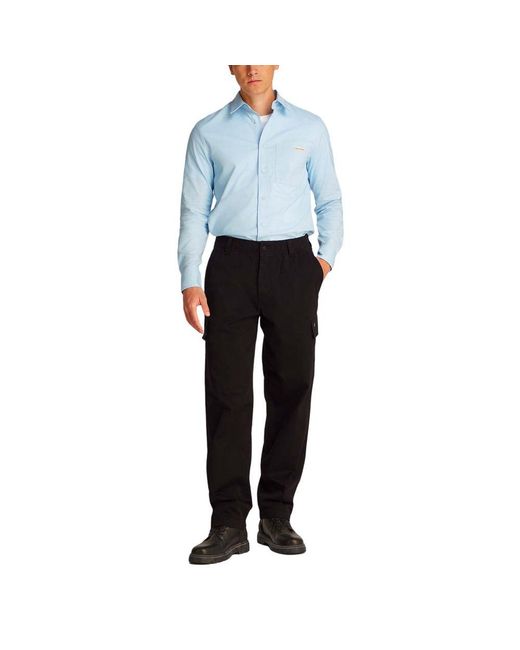 Calvin Klein Black Cotton Cargo Pants for men