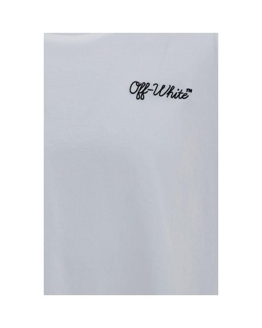 Off-White c/o Virgil Abloh Blue White Cotton T-shirt - L for men