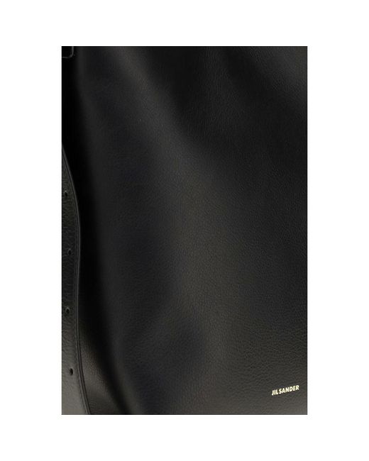 Jil Sander Black Calf Leather Bos Taurus Handbag
