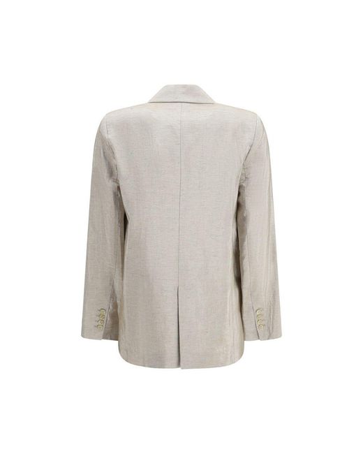 Forte_forte Gray Silver Cotton Blazer