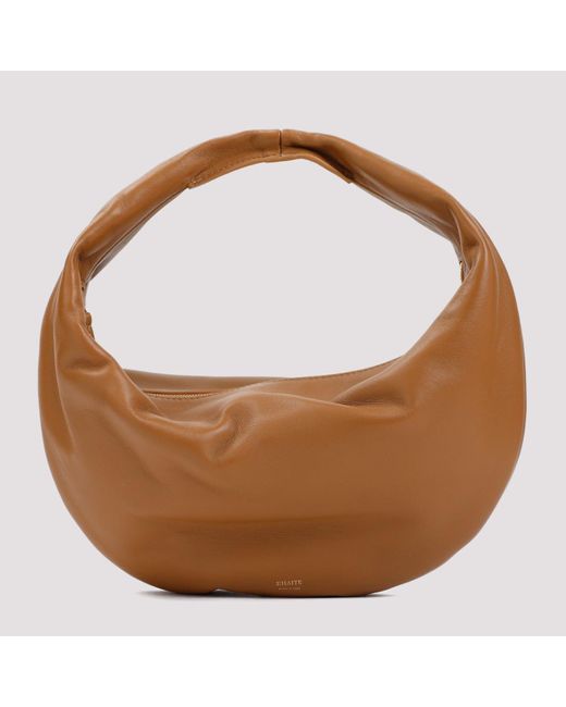 Khaite Brown Olivia Hobo Medium Calf Leather Shoulder Bag
