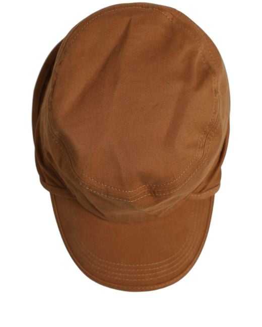 Dolce & Gabbana Black Men Brown Cotton Double Brim Baseball Cap Hat for men
