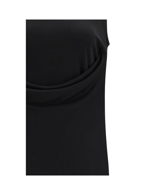 AMI Black Viscose Top