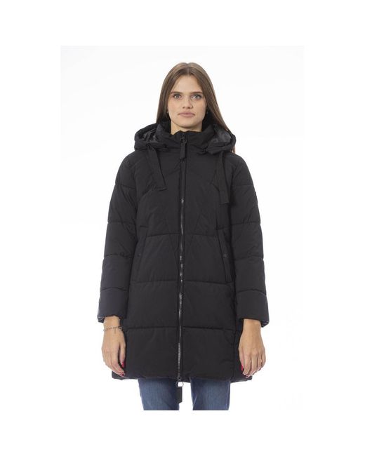 Baldinini Black Polyester Jackets Coat Lyst UK