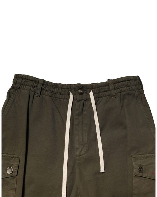 Dolce & Gabbana Green Cargo Pants With Buckled Straps for men