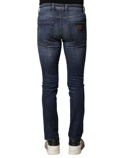 Dolce & Gabbana Blue Slim Fit Jeans for men