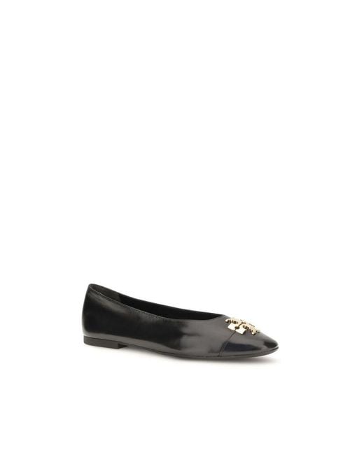 Tory Burch Black Goatskin Ballet Flats