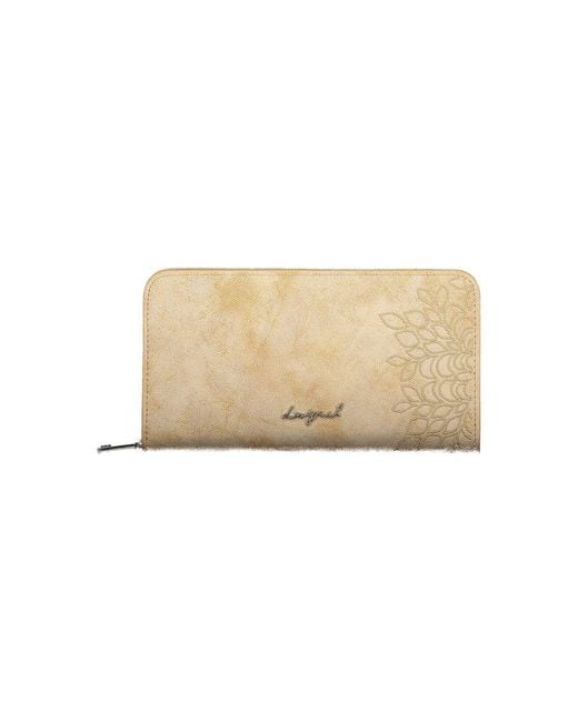 Desigual Natural Beige Polyurethane Wallet