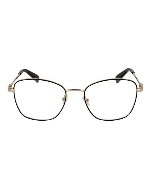 Longchamp Brown Black Metal Glasses (frames)
