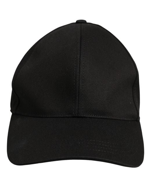 Dolce & Gabbana Men Black Cotton Baseball Capello 6 Panels Hat for men