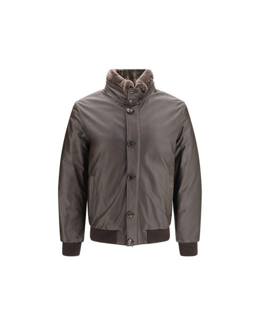 Moorer Gray Brown Leather Full for men
