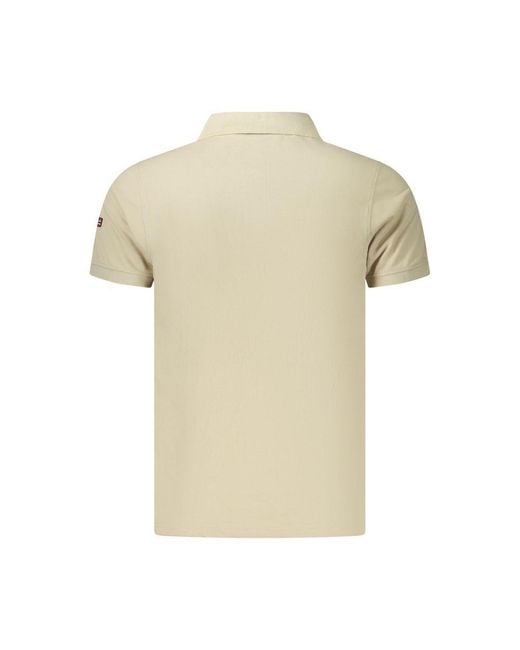 Norway 1963 Natural Beige Cotton Men's Polo for men