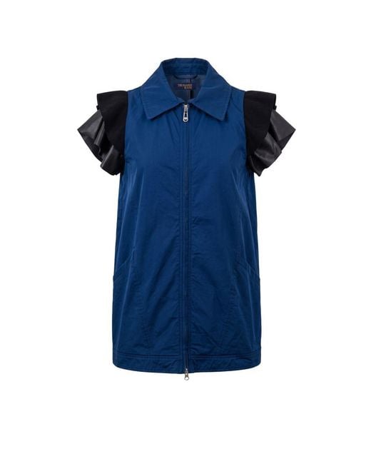Trussardi Blue Polyester Jacket