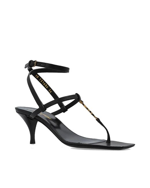 Saint Laurent Black Cassandra Heeled Sandals for men