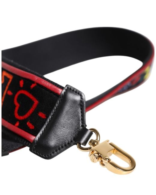 Dolce & Gabbana Black Cotton Handbag Accessory Shoulder Strap for men