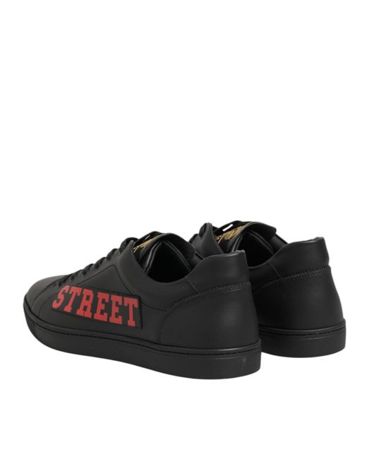 Dolce & Gabbana Black Street Life Low Top Men Sneakers Shoes for men
