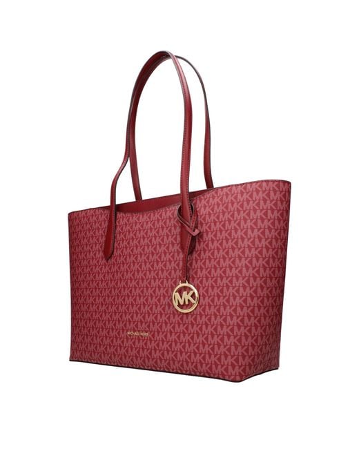 Michael Kors Red Fabric Shoulder Bag