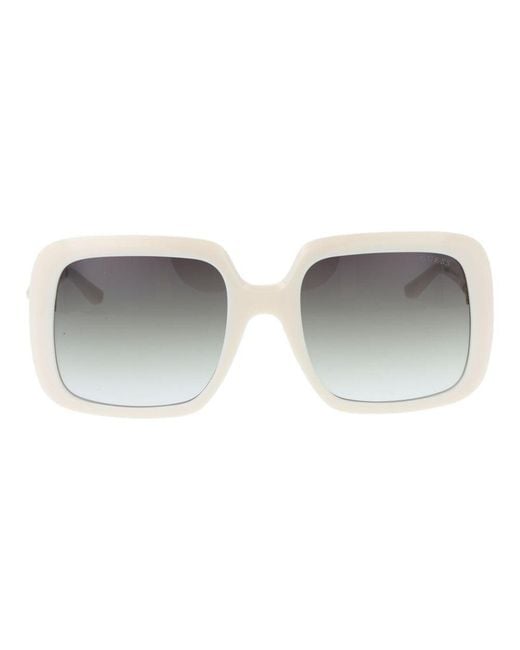 Guess Metallic White Plastic Sunglasses