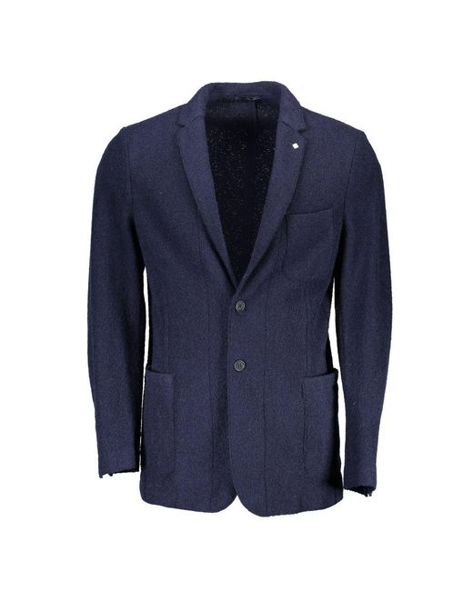Gant Blue Wool Jacket for men