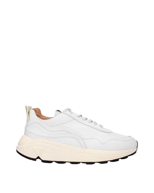 Buttero White Leather Sneakers for men