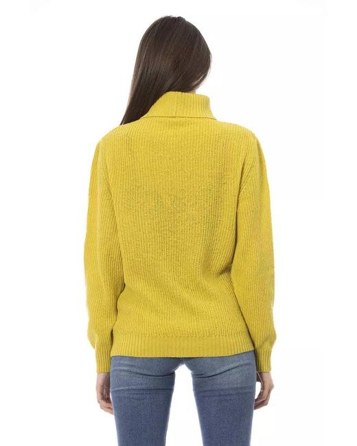 Baldinini Yellow Elegant Turtleneck Sweater