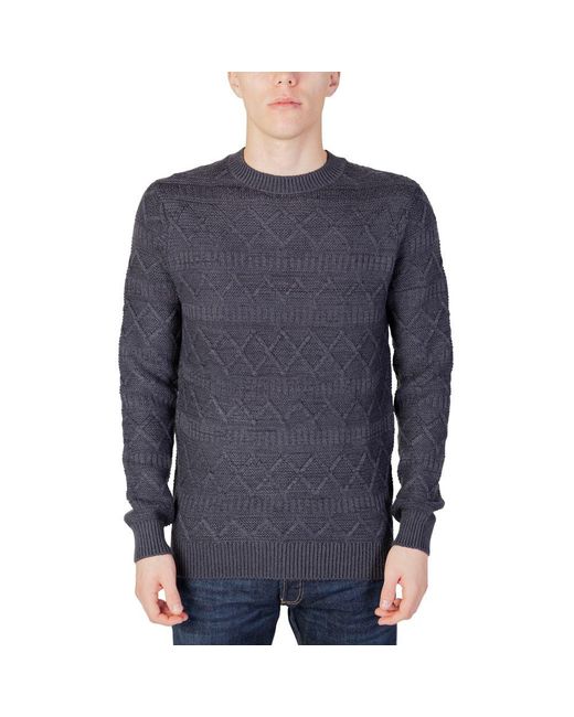 Only & Sons Blue Acrylic Sweater for men