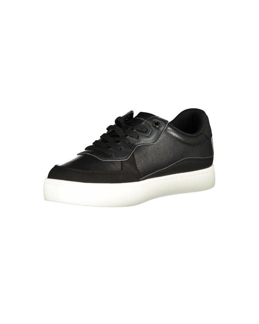 Calvin Klein Black Sleek Sports Sneakers With Contrast Details for men