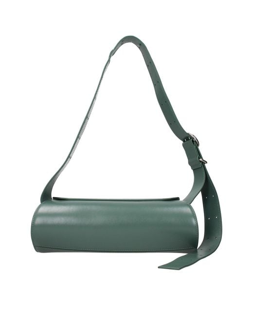 Jil Sander Green Leather Crossbody Bag