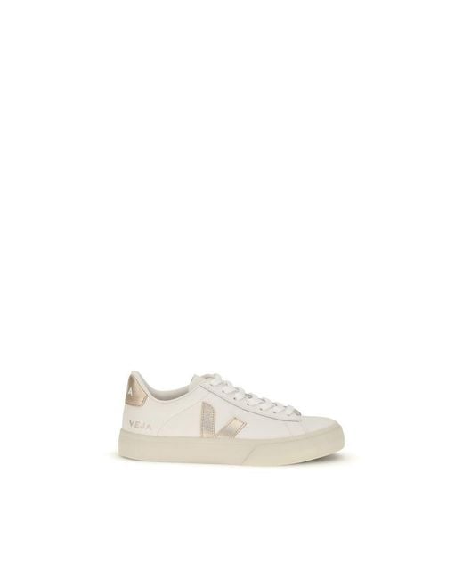 Veja White Calf Leather Bos Taurus Low Top Sneakers