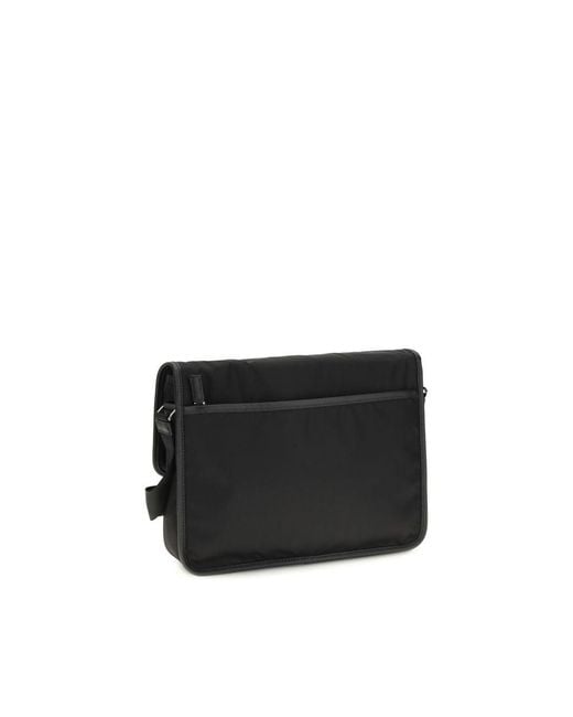Prada Black Recycled Polyamide Shoulder Bag for men