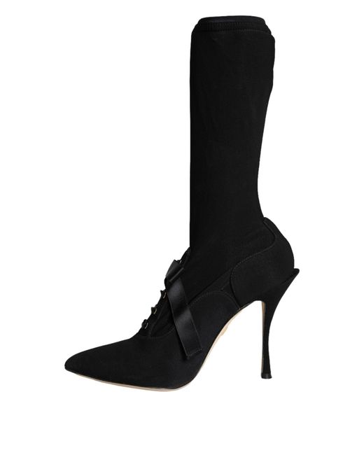 Dolce & Gabbana Black Heeled Boots