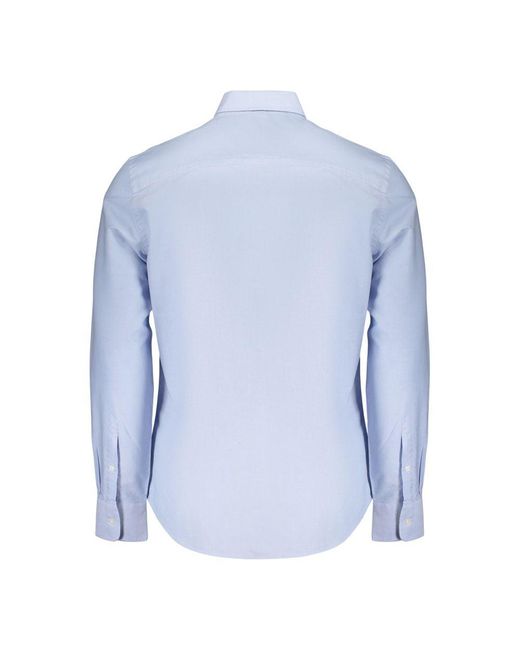 North Sails Blue Azzurro Cotton Men's Shirt for men